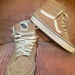 Tan high top vans